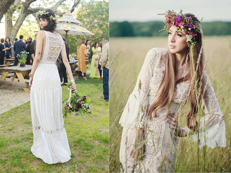 Свадебные платья в стиле бохо: виды и особенности (54 фото)