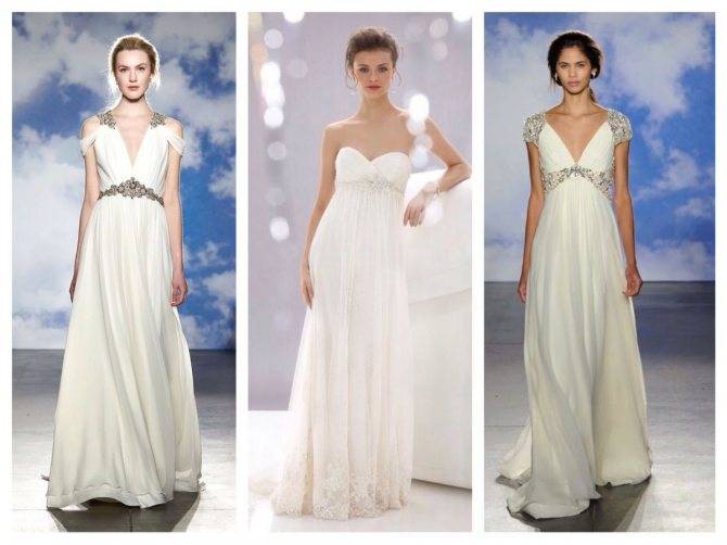 Свадебное платье в стиле ампир - популярные модели и фасоны 2020 года и аксессуары к ним, фото