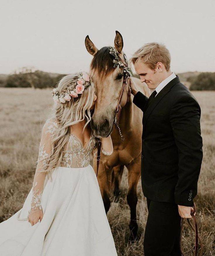 Свадебная фотосессия с лошадьми - идеи проведения, примеры и фото