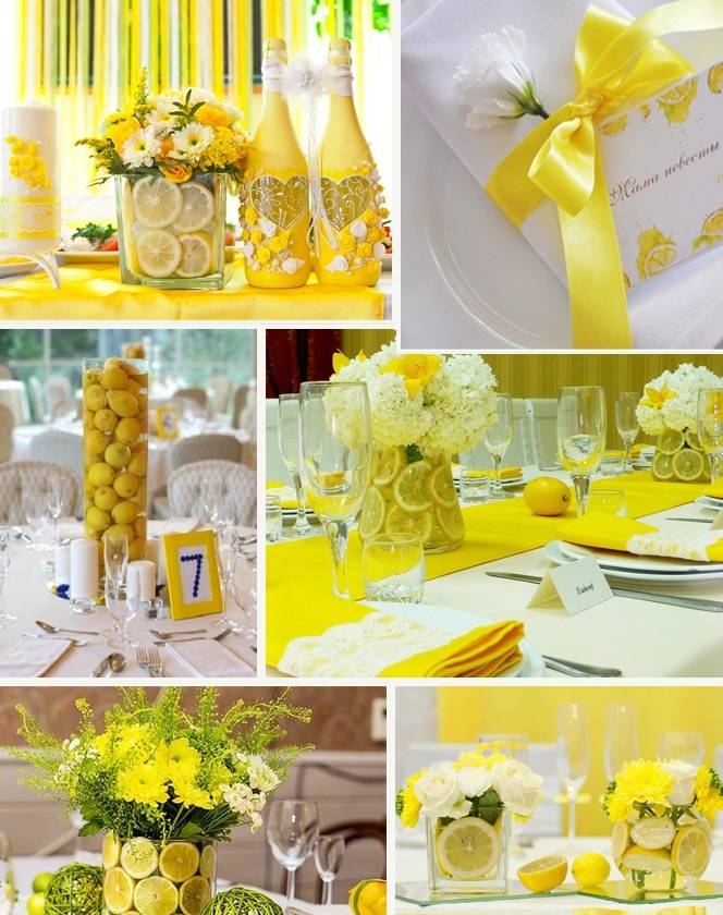 Солнечная свадьба в желтом цвете