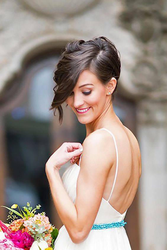 Свадебные прически на короткие волосы: 30 изящных образов