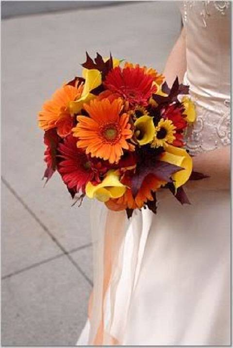 Идеи для букета невесты из хризантем