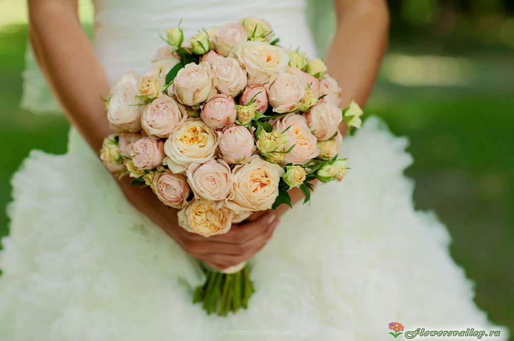 ? свадебный букет невесты ? из пионовидных роз - фото 2020
