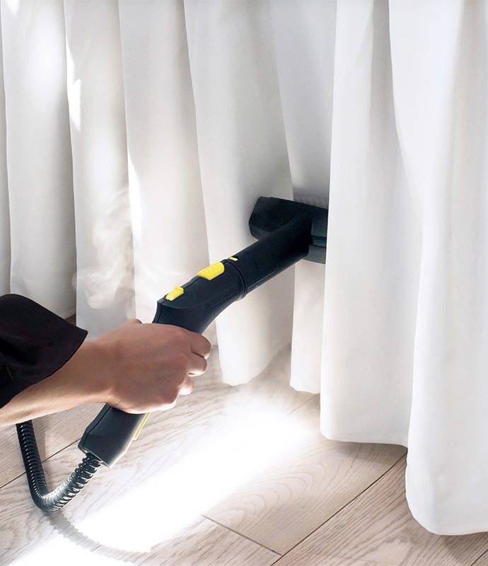 Химчистка штор: на дому, со снятием и развеской раменки