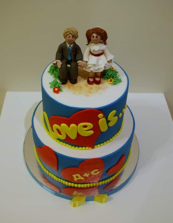Свадебный торт love is ? в вариантах [2021] – мастер-класс & фото