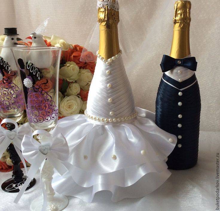 Как покрасить бутылку шампанского на свадьбу своими руками