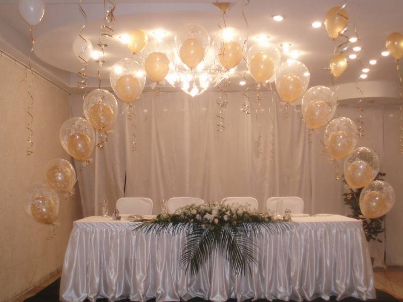 Как украсить свадьбу воздушными шарами. красивые фото