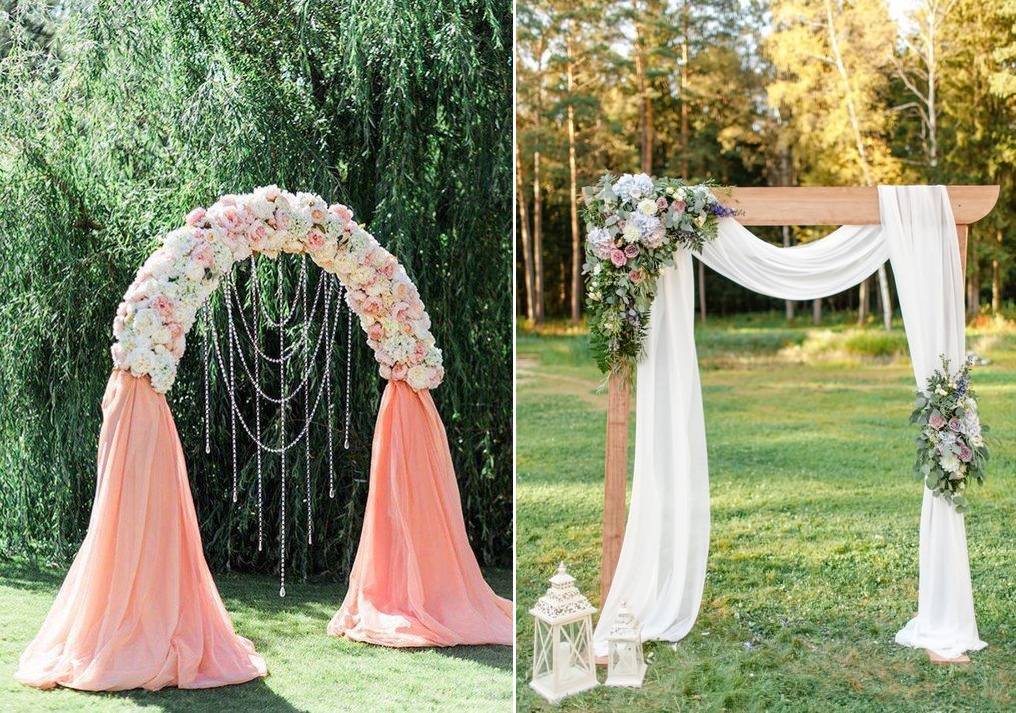 Свадебная арка своими руками: варианты украшения и фото