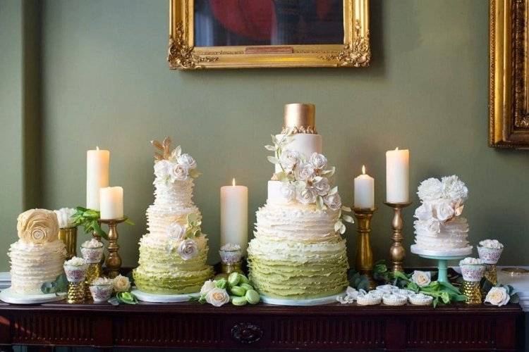 Свадебные торты с кремом и их фото [2019]: варианты десертов ? без мастики & с белковым наполнением