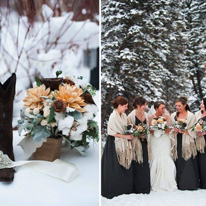 Зимняя свадьба: оформление и стиль торжества, советы по выбору образа молодожёнов, идеи для фотосессии зимой