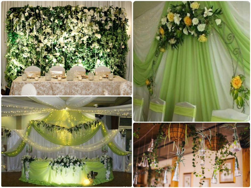 Свадьба в зеленом цвете, советы по оформлению торжества