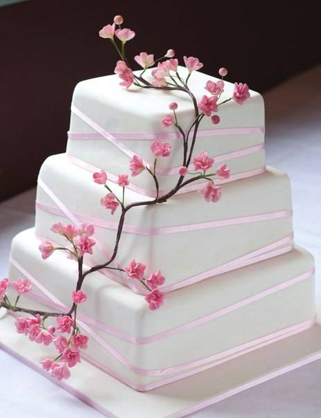 Свадебный прямоугольный торт