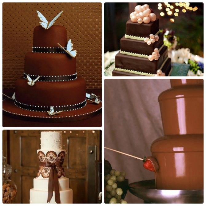 Свадебный букет невесты: бежевый, коричневый