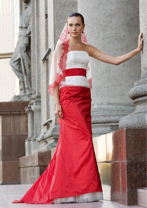 Свадебное платье, свадебное красное облачение невесты
