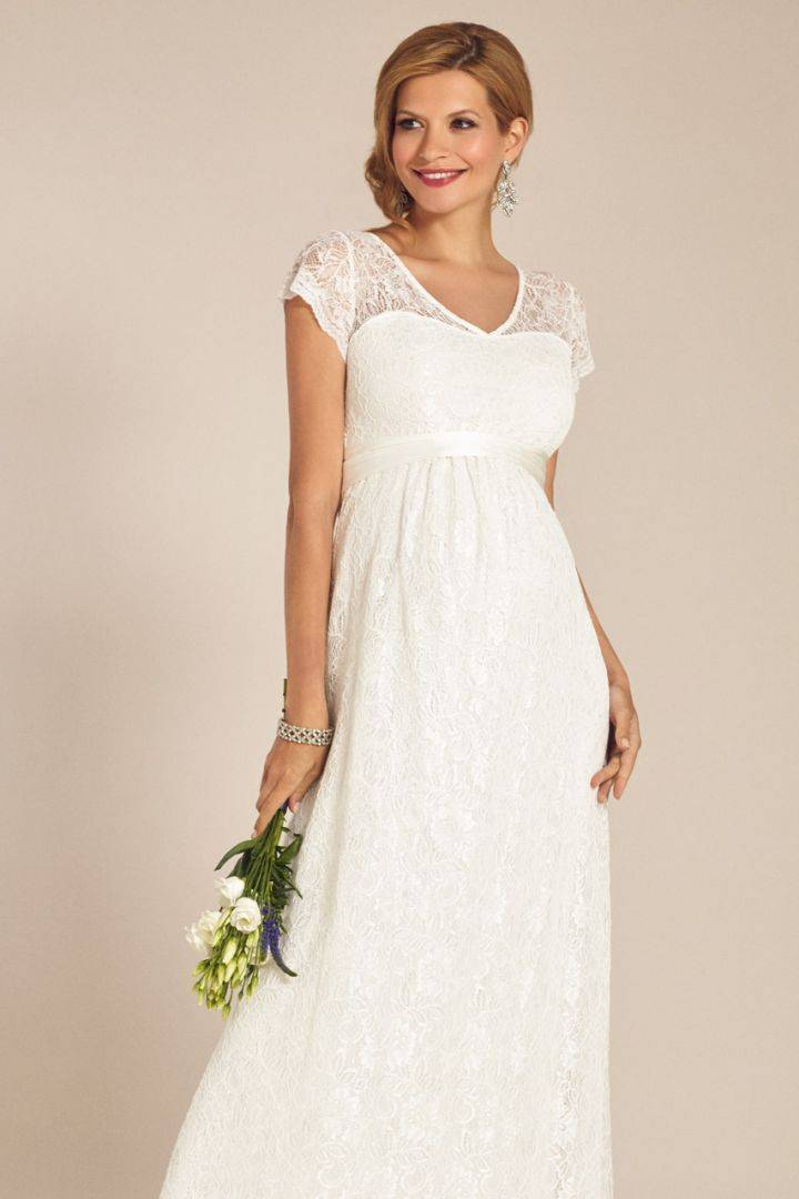 Свадебные платья для беременных невест 2020: пышные модели скрывающие живот и с завышенной талией + стильные короткие и кружевные с фото