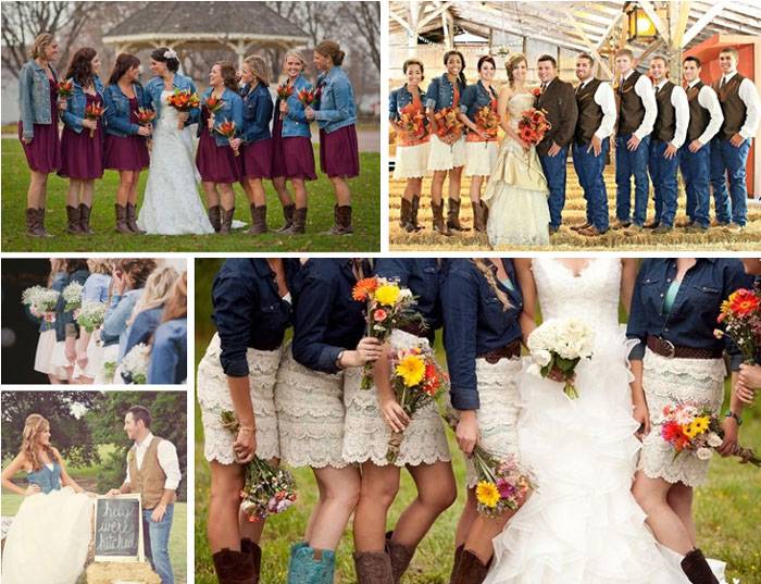 Вызов классике – свадьба в джинсовом стиле: что одеть гостям и молодоженам