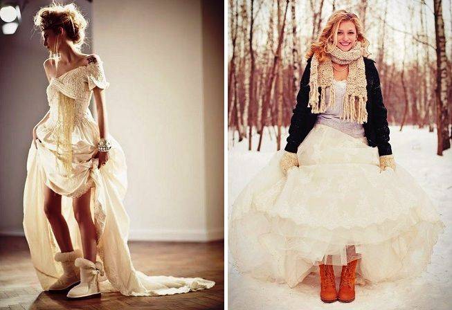 ᐉ свадебный зимний наряд невесты не пышное. в чем пойти зимой на свадьбу - svadba-dv.ru