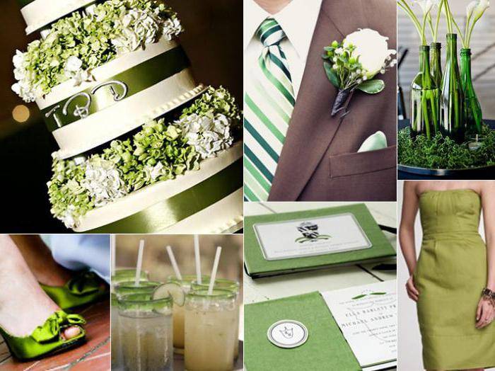 Свадьба в зеленом цвете, советы по оформлению торжества