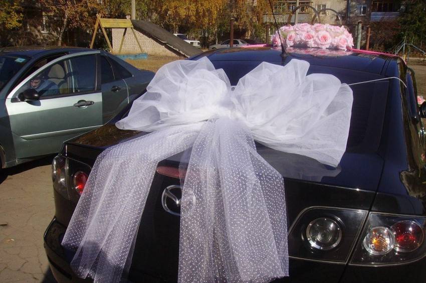 Банты на свадебную машину своими руками