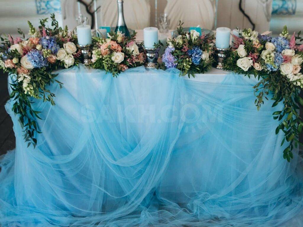 Идеи оформления свадьбы в синих тонах: советы +видео